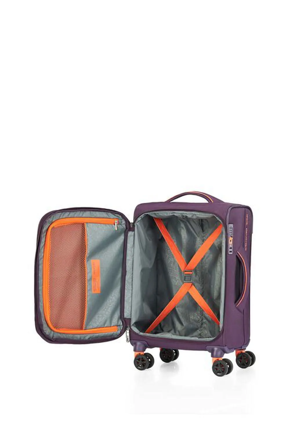 AMERICAN TOURISTER APPLITE 4 ECO SPINNER 55CM Carry-on EXP TSA - PURPLE/ORANGE