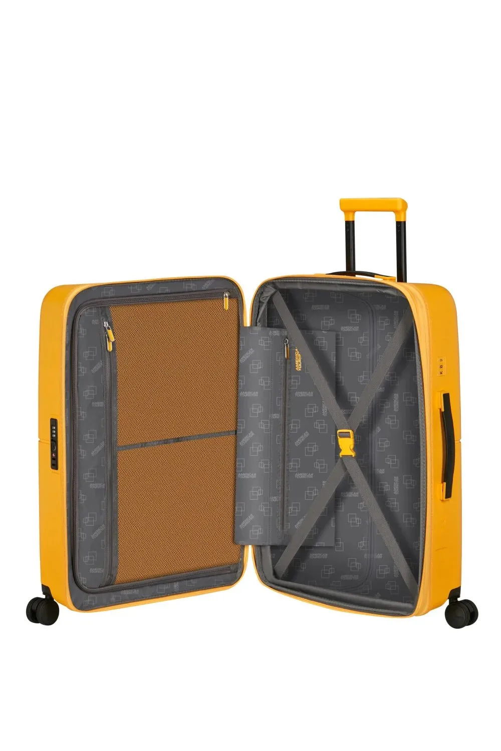 American Tourister Dashpop 67cm Medium Spinner - Expandable | Golden Yellow