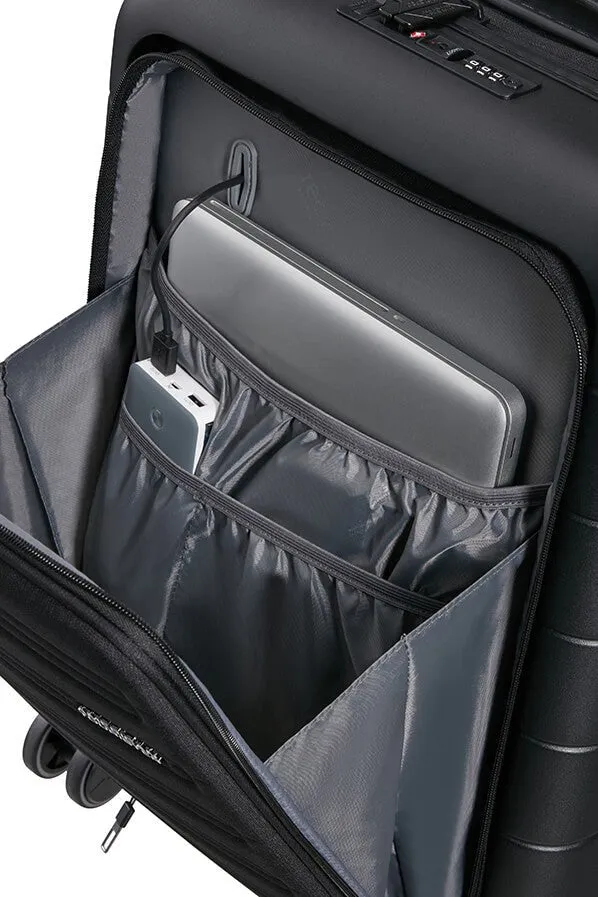 American Tourister Novastream 55cm Expandable Cabin Spinner - Laptop Compartment | Dark Slate