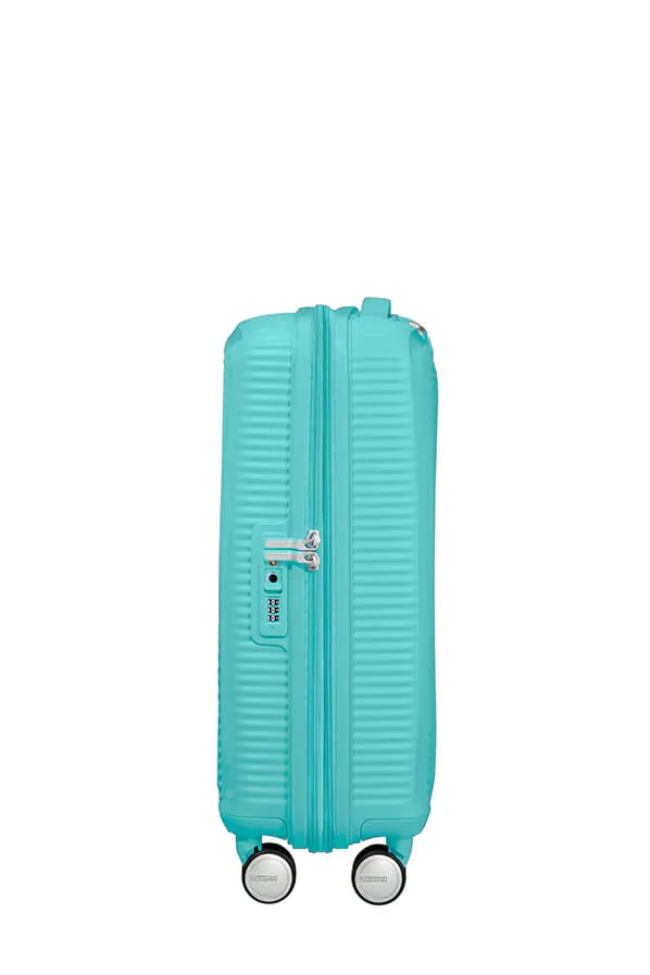 American Tourister Soundbox 55cm Cabin Spinner - Expandable | Poolside Blue