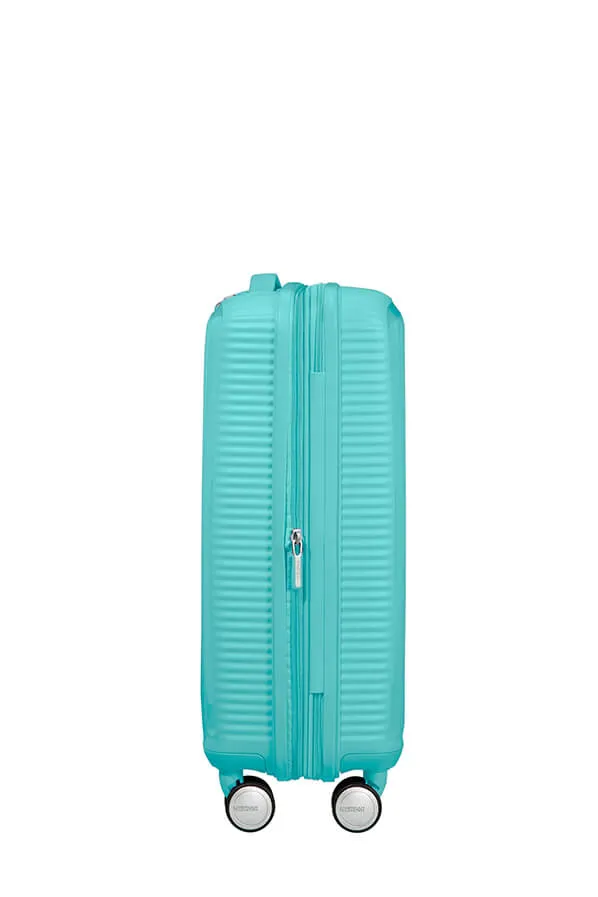 American Tourister Soundbox 55cm Cabin Spinner - Expandable | Poolside Blue