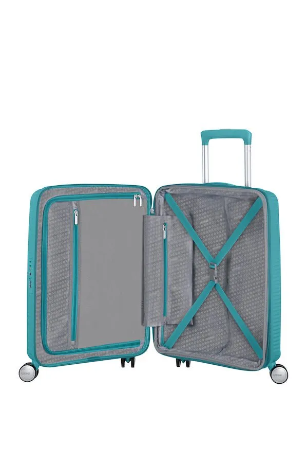 American Tourister Soundbox 55cm Cabin Spinner - Expandable | Turquoise Tonic