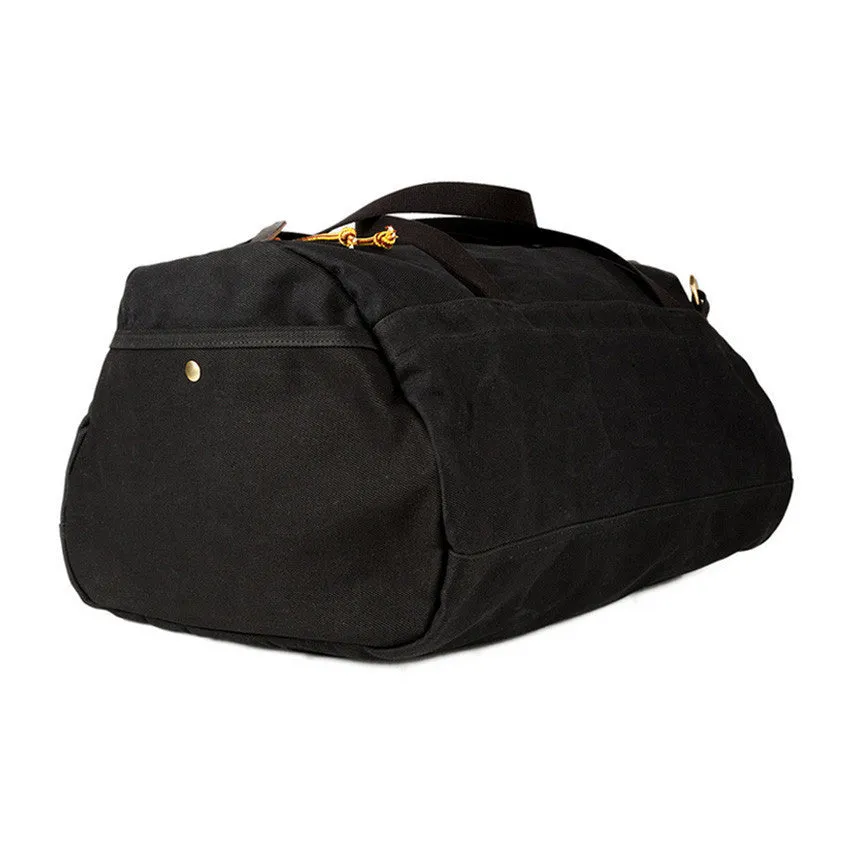 Archival Waxed Twill Duffel - Black