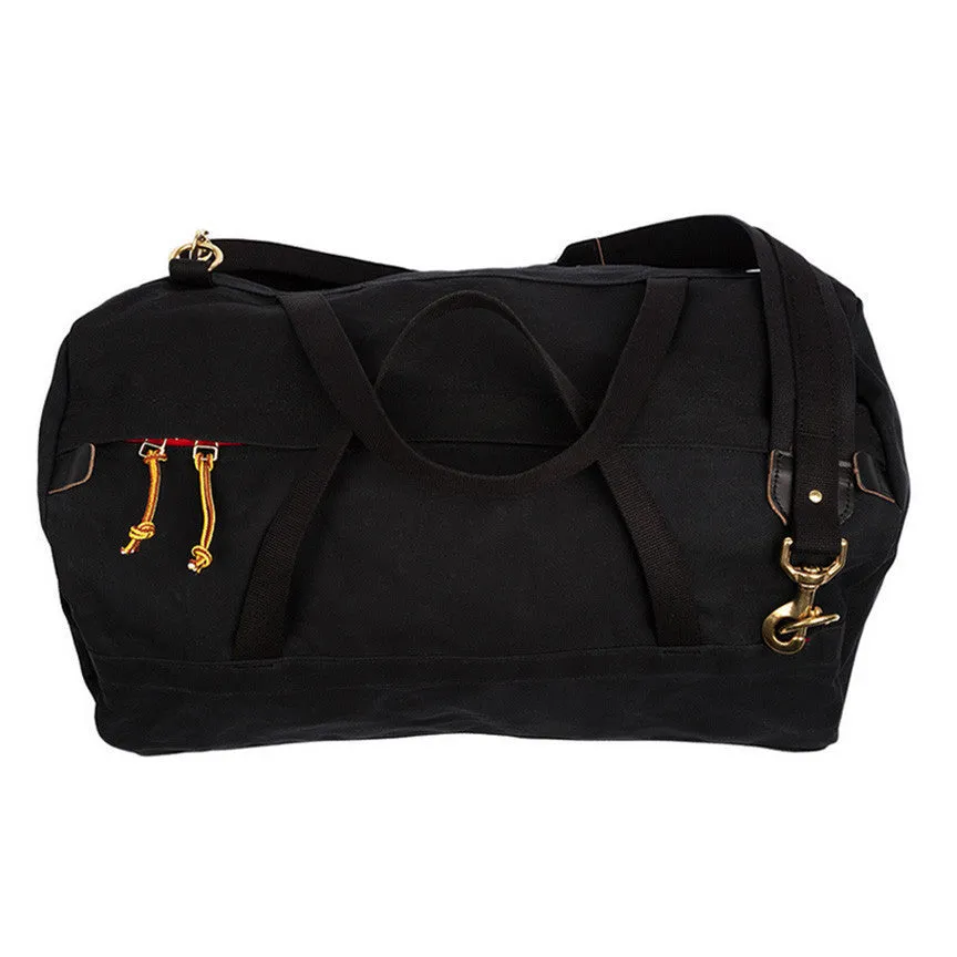 Archival Waxed Twill Duffel - Black