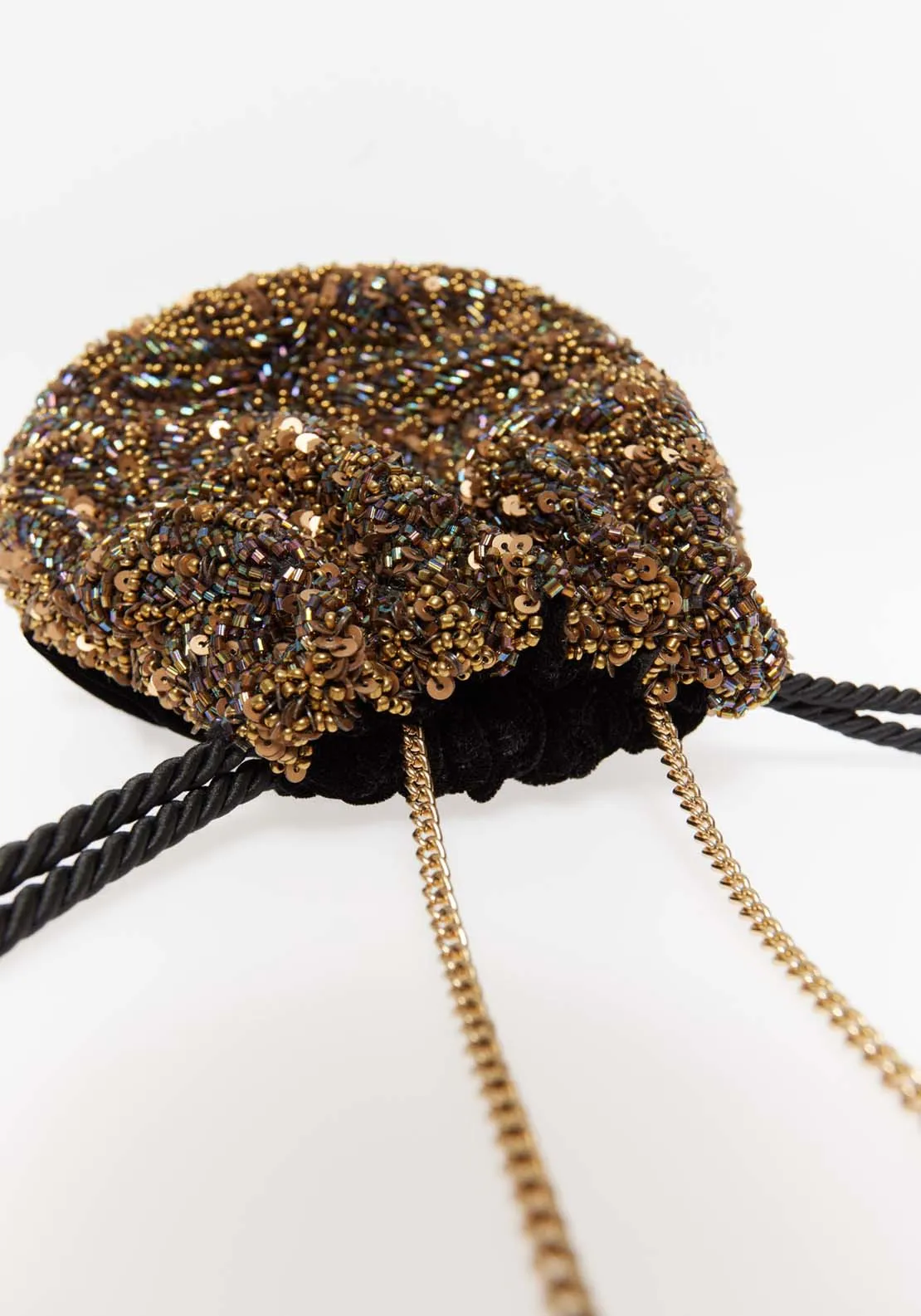 Beaded Pouch Asymmetric - Gold