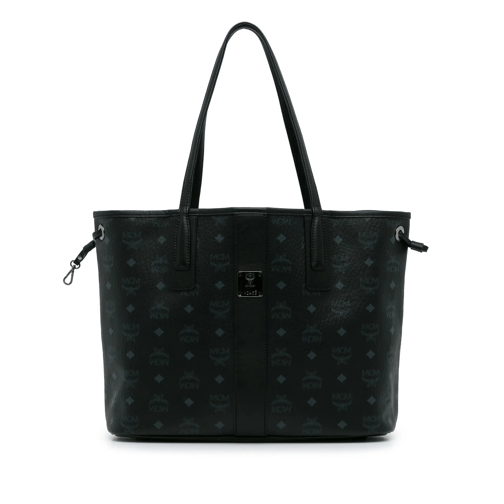 Black MCM Visetos Reversible Liz Tote Bag