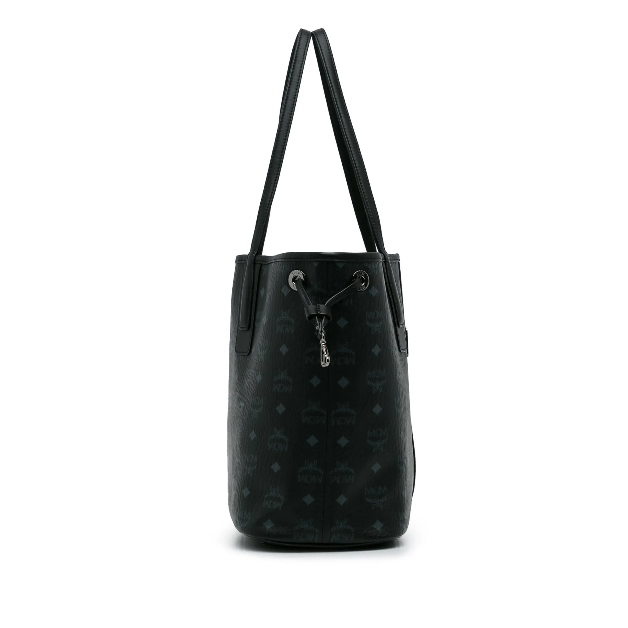 Black MCM Visetos Reversible Liz Tote Bag