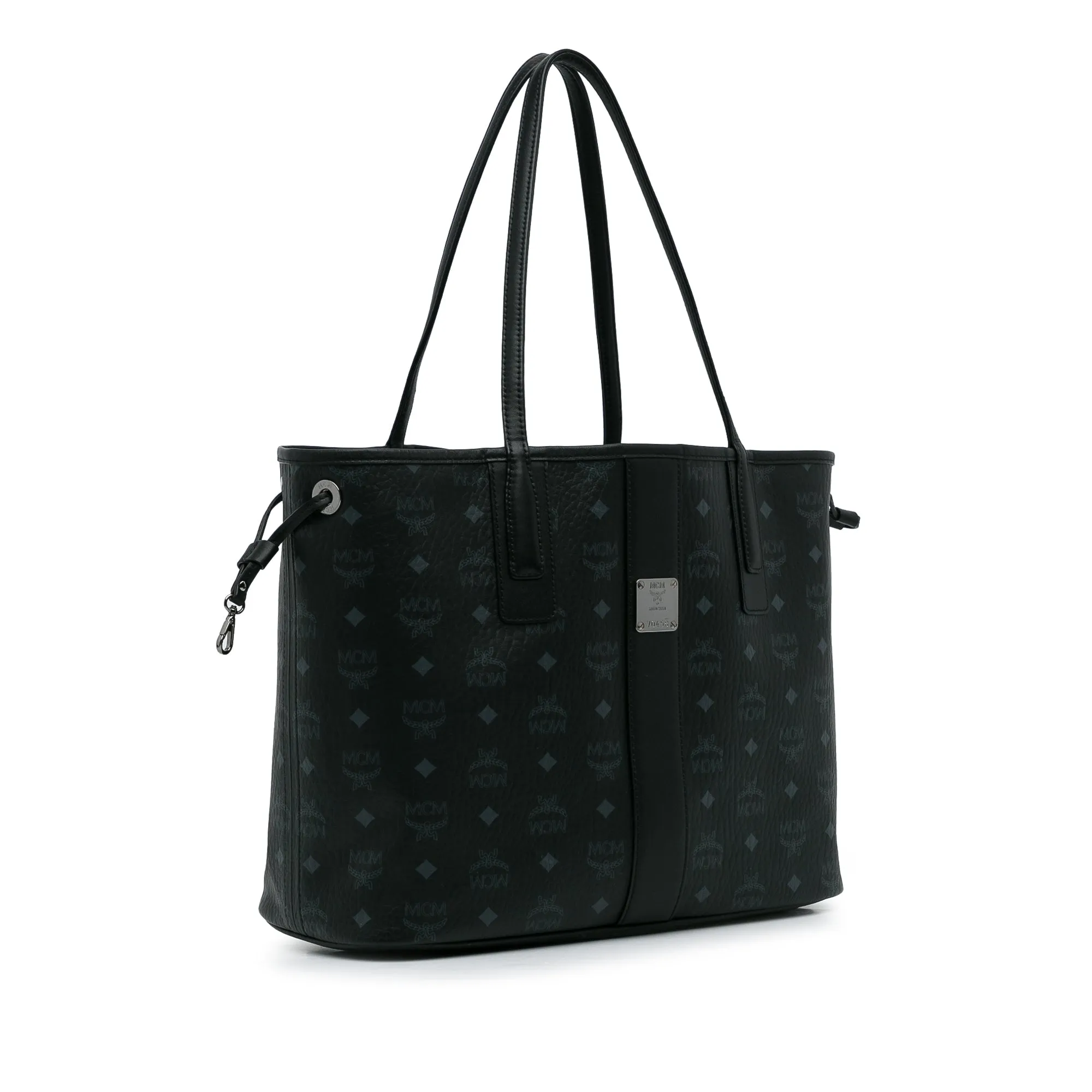 Black MCM Visetos Reversible Liz Tote Bag