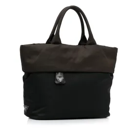 Black Prada Tessuto Reversible Tote