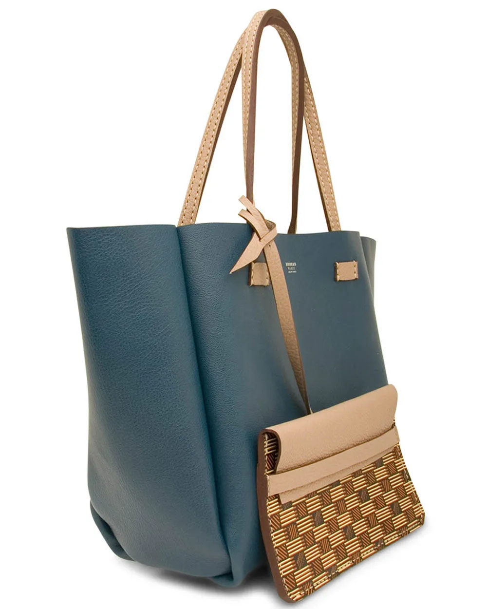 Bregancon Reversible Tote in Beige and Blue