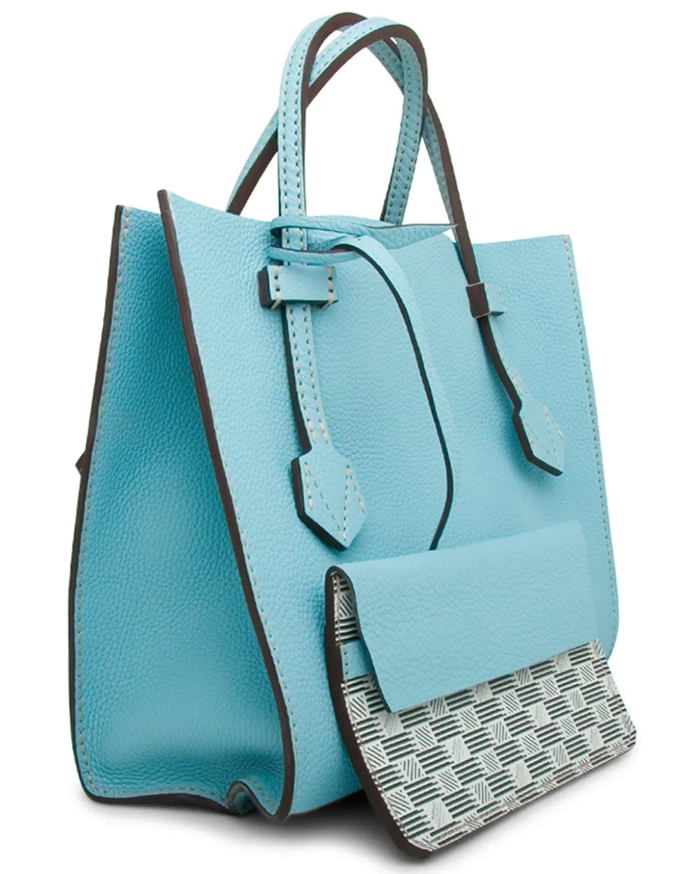 Bregancon Reversible Tote in Ceil and White