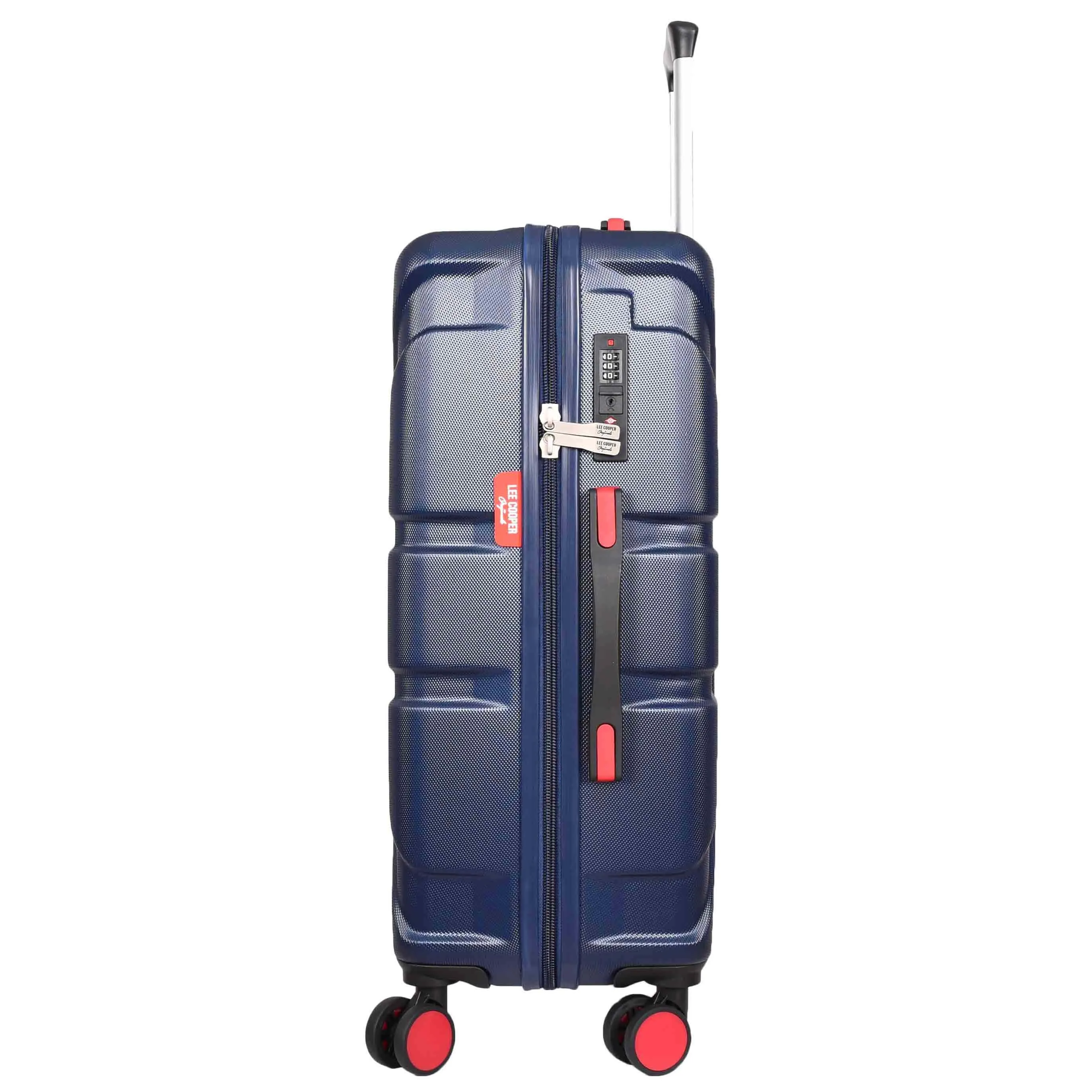 British Union Jack Hardside Spinner Suitcase 8 Wheels Hard Shell Travel Bag Navy