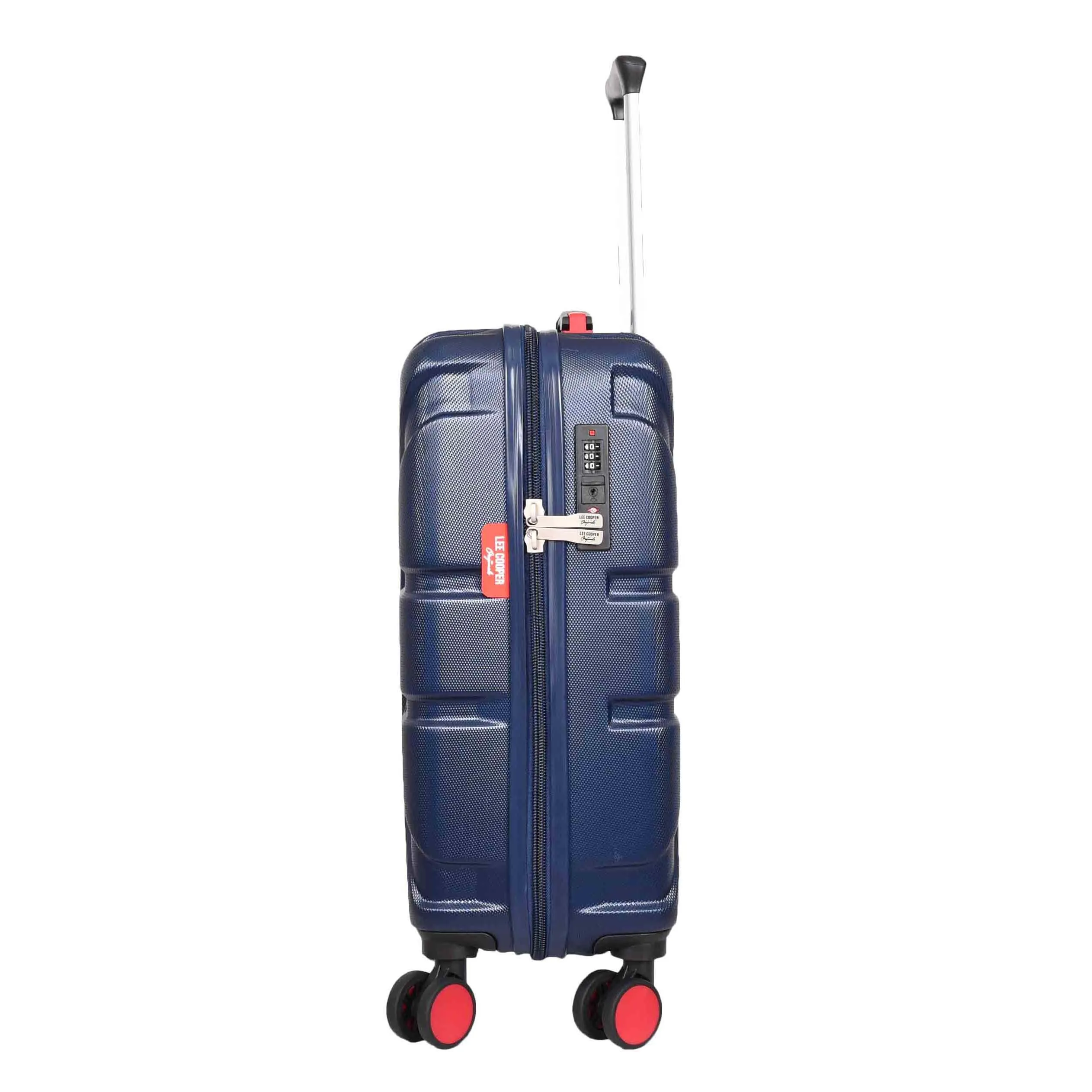 British Union Jack Hardside Spinner Suitcase 8 Wheels Hard Shell Travel Bag Navy