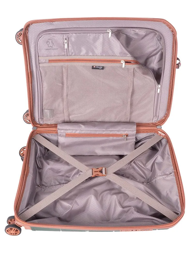 Cellini Spinn 53cm Carry On Spinner | Green/Tan