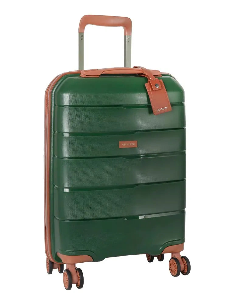 Cellini Spinn 53cm Carry On Spinner | Green/Tan