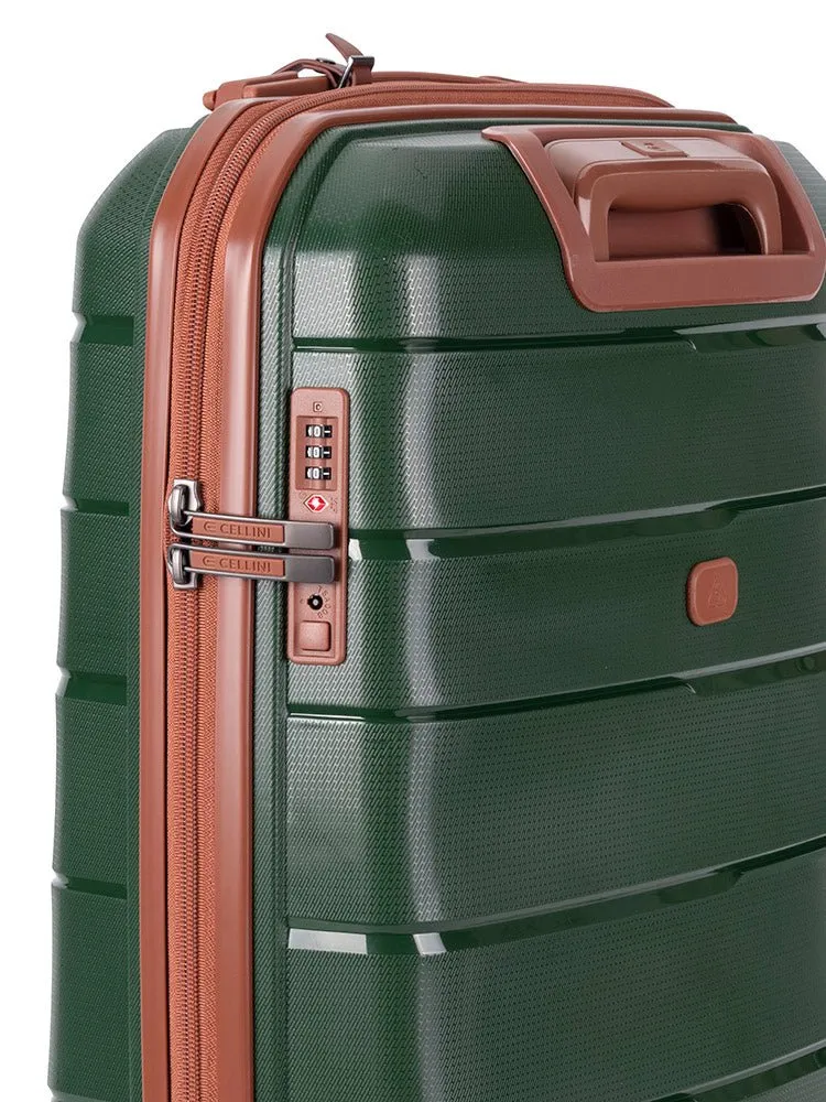 Cellini Spinn 53cm Carry On Spinner | Green/Tan