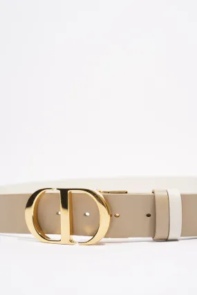 Christian Dior 30 Montaigne Reversible Belt Cream / Beige Leather 95cm 38"