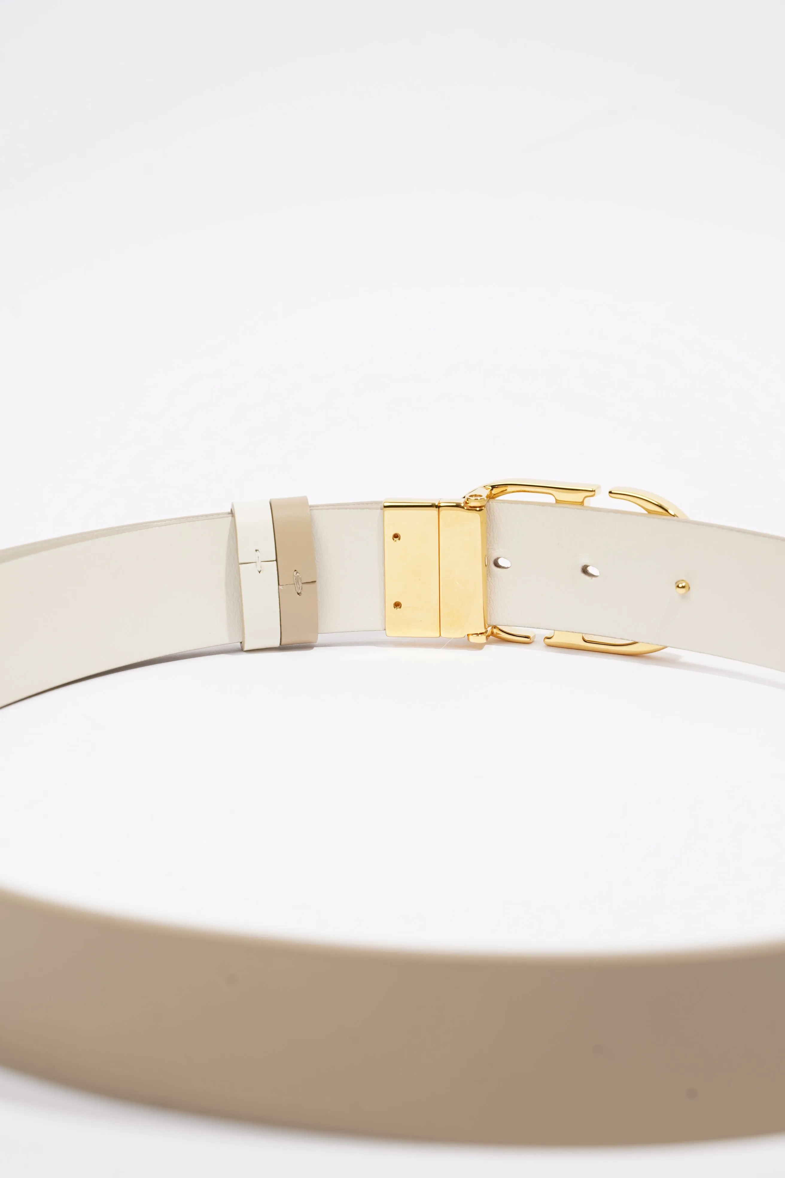 Christian Dior 30 Montaigne Reversible Belt Cream / Beige Leather 95cm 38"