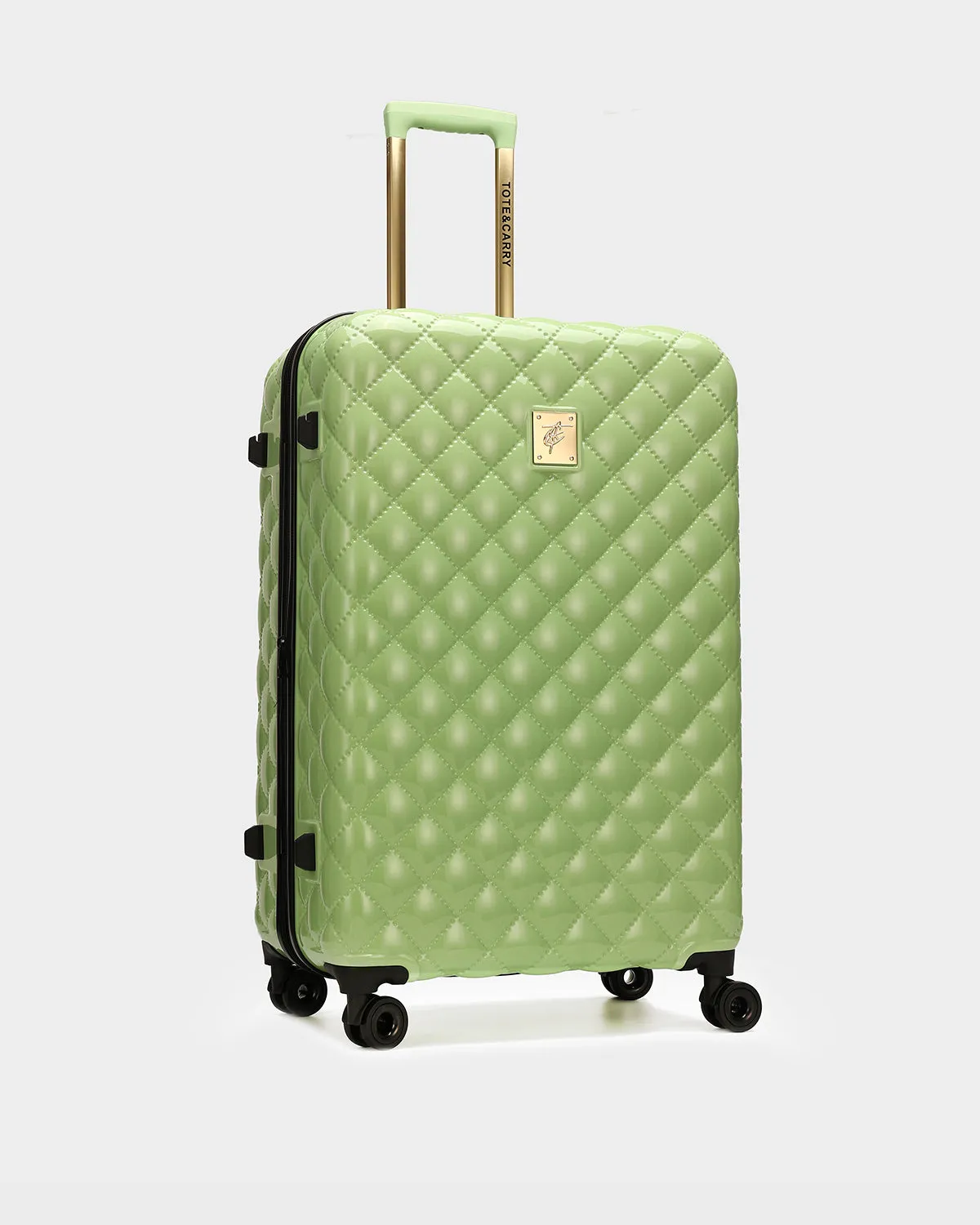 Diamond 3 Piece Luggage Set in Crystal Green