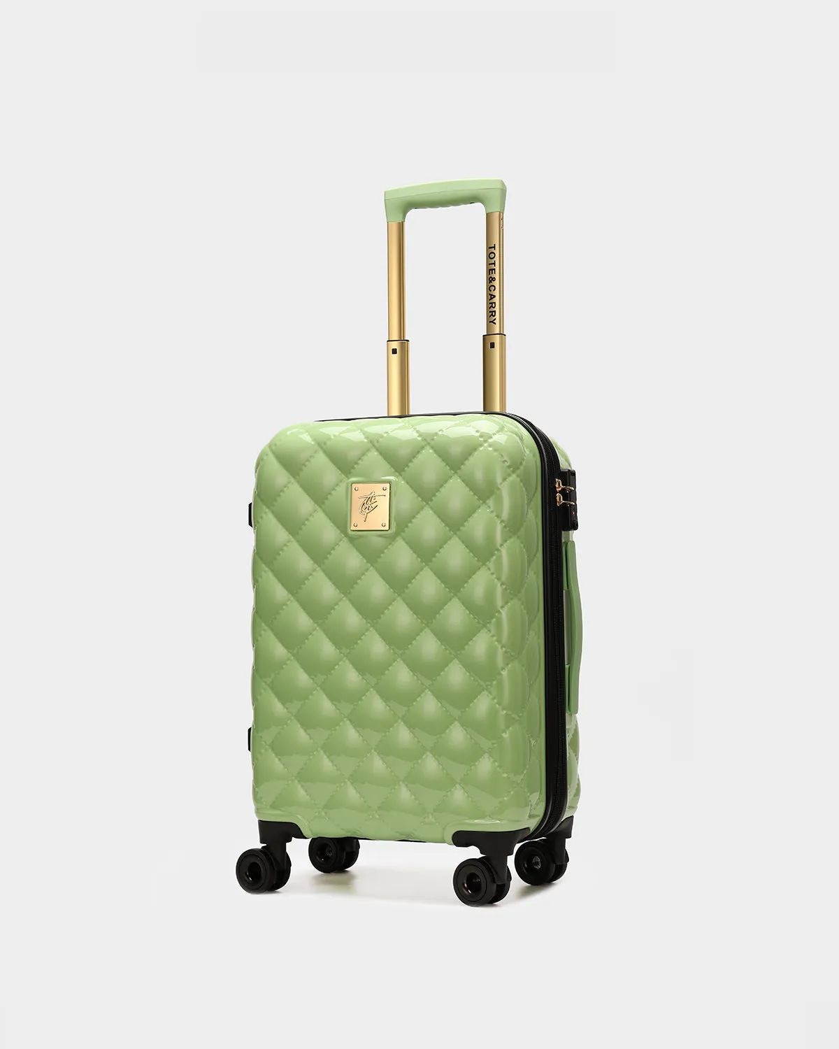 Diamond 3 Piece Luggage Set in Crystal Green