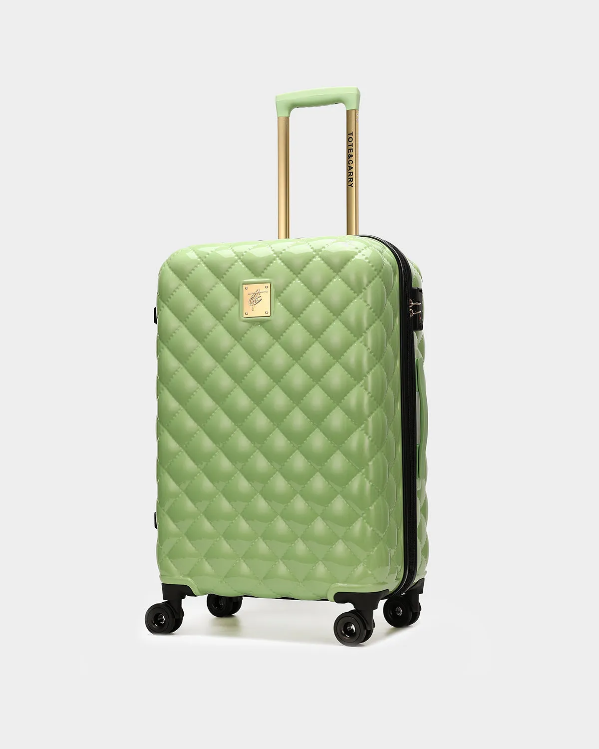 Diamond 3 Piece Luggage Set in Crystal Green