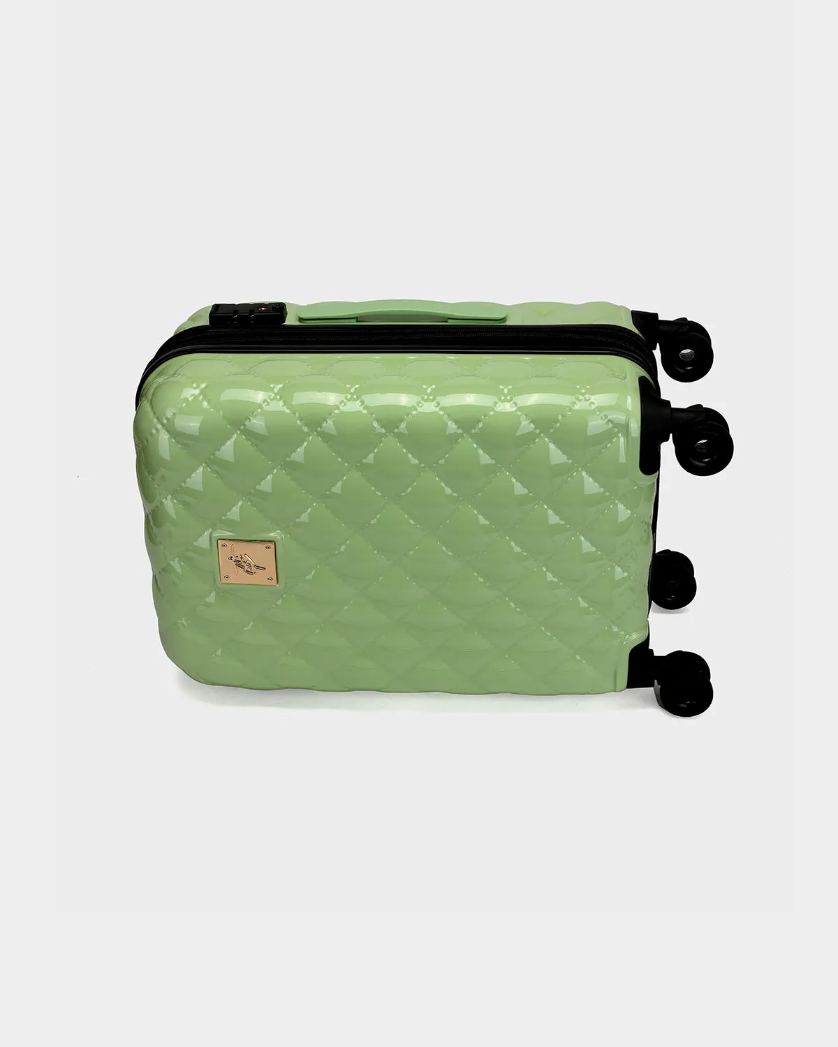 Diamond 3 Piece Luggage Set in Crystal Green