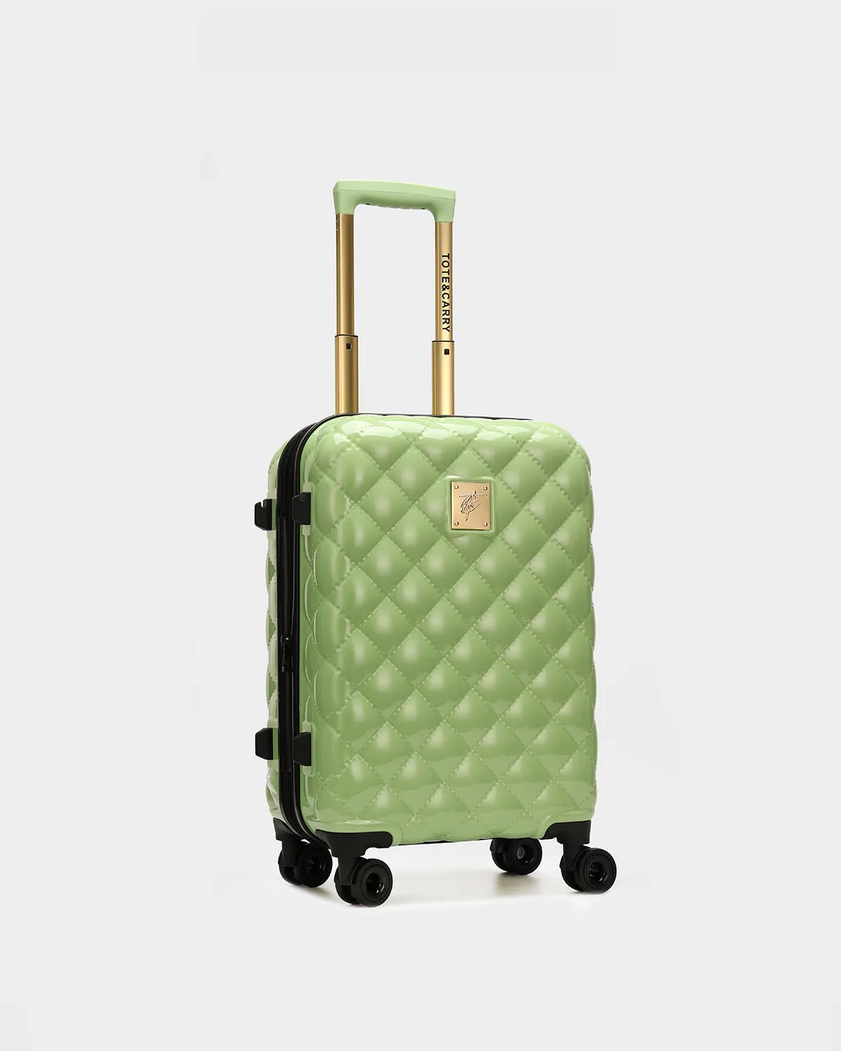 Diamond 3 Piece Luggage Set in Crystal Green