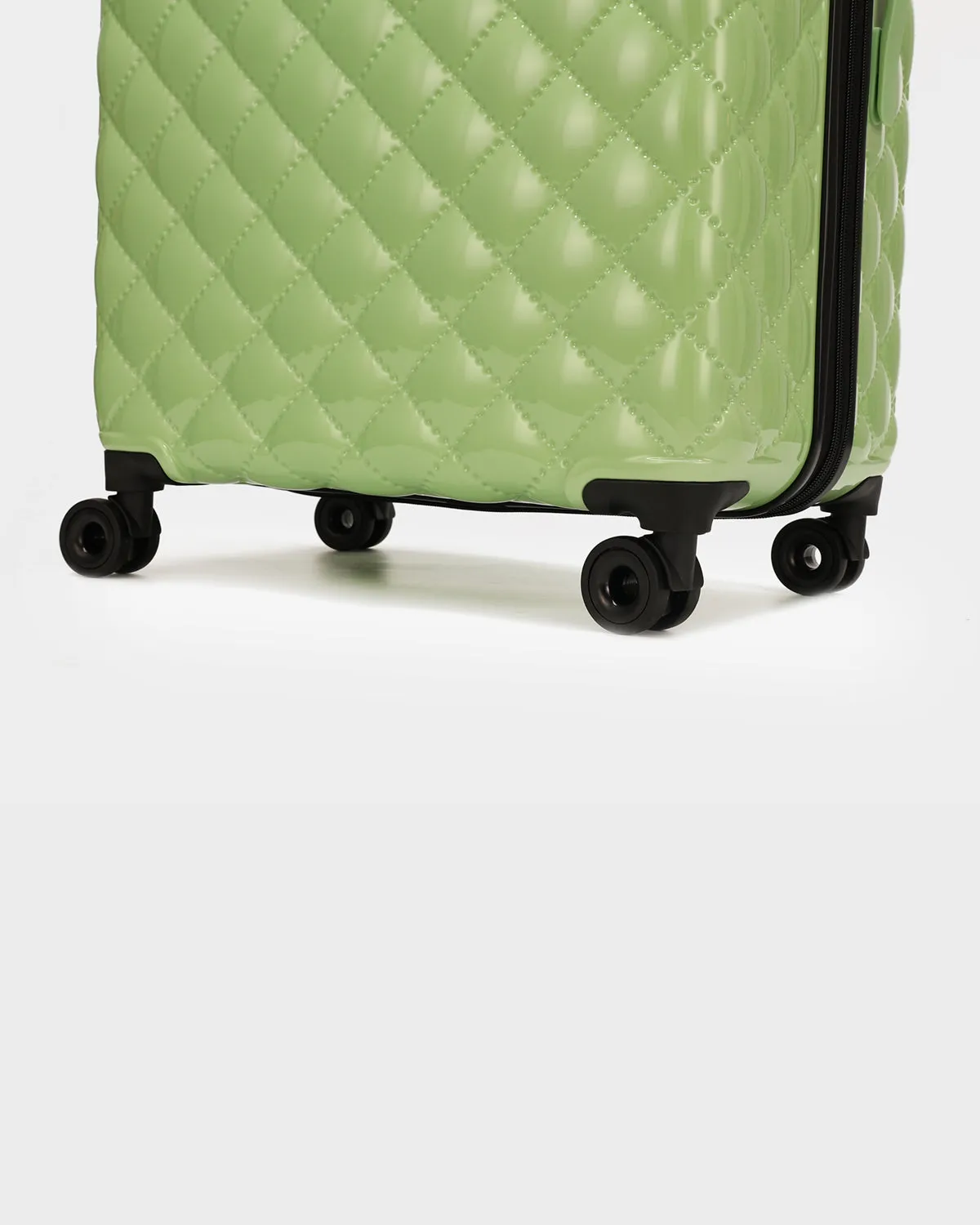 Diamond 3 Piece Luggage Set in Crystal Green