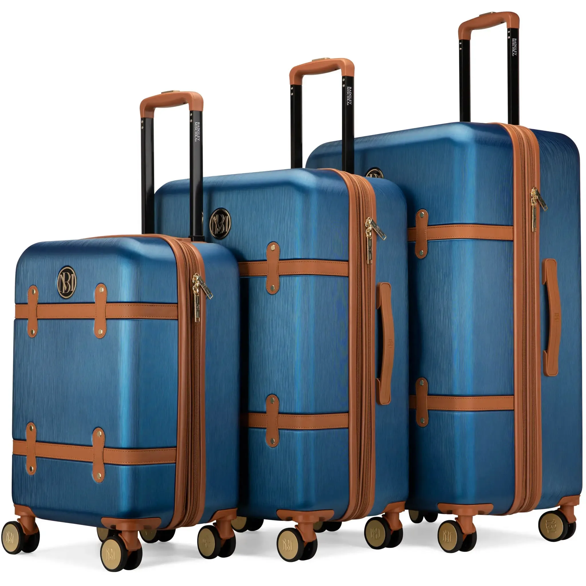 Grace 3 Piece Expandable Retro Luggage Set