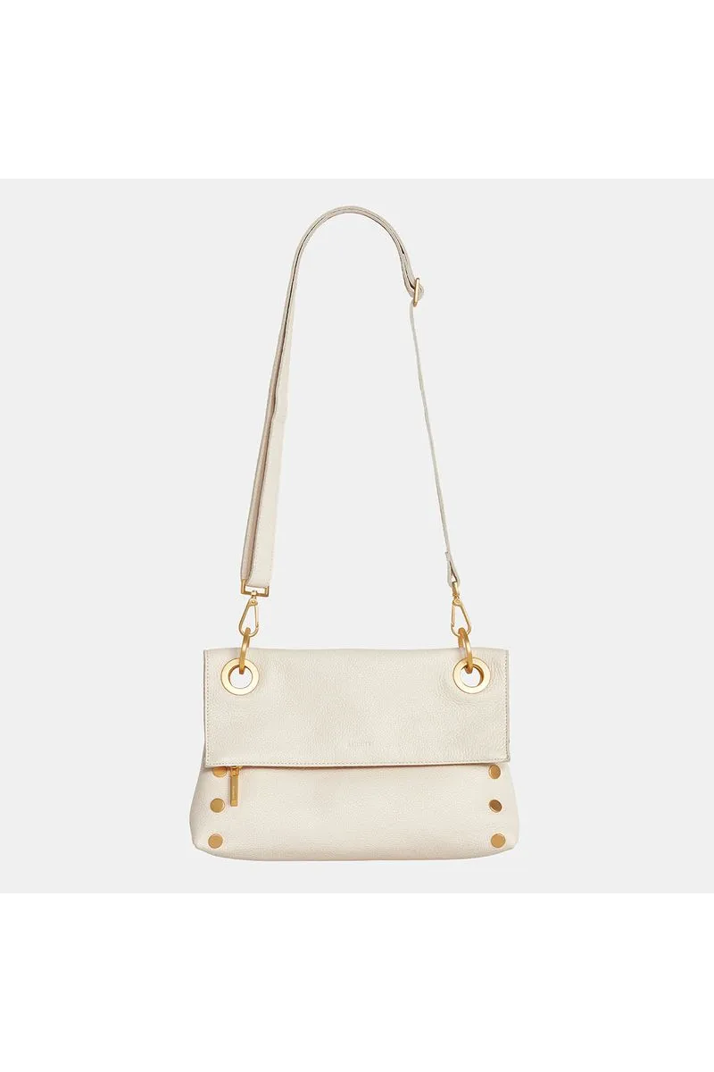 Hammitt VIP Montana Medium Clutch Crossbody Bag 15334 | Calla Lily White/Brushed Gold