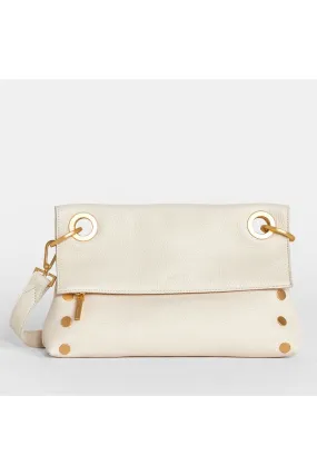 Hammitt VIP Montana Medium Clutch Crossbody Bag 15334 | Calla Lily White/Brushed Gold