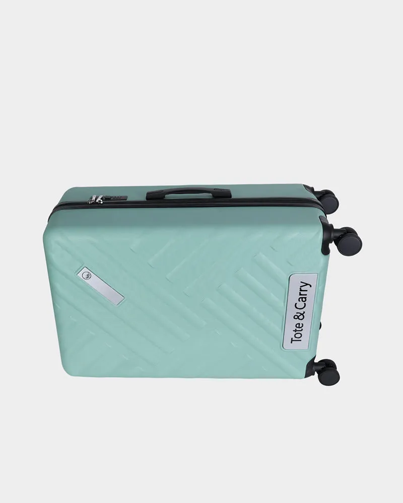 Hard Case 3 Piece Luggage Set in Crystal Green