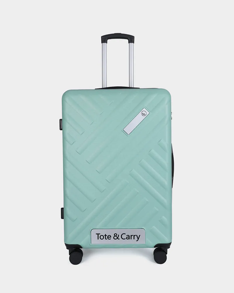 Hard Case 3 Piece Luggage Set in Crystal Green