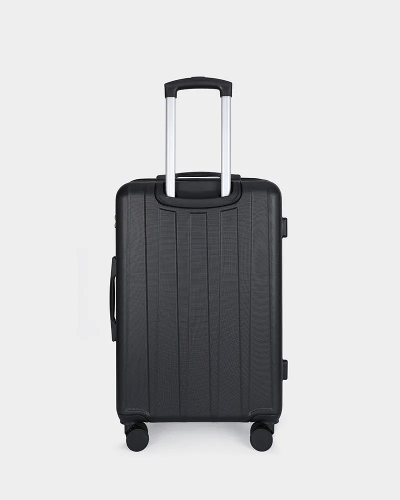 Hard Shell 3 Piece Luggage Set in Black