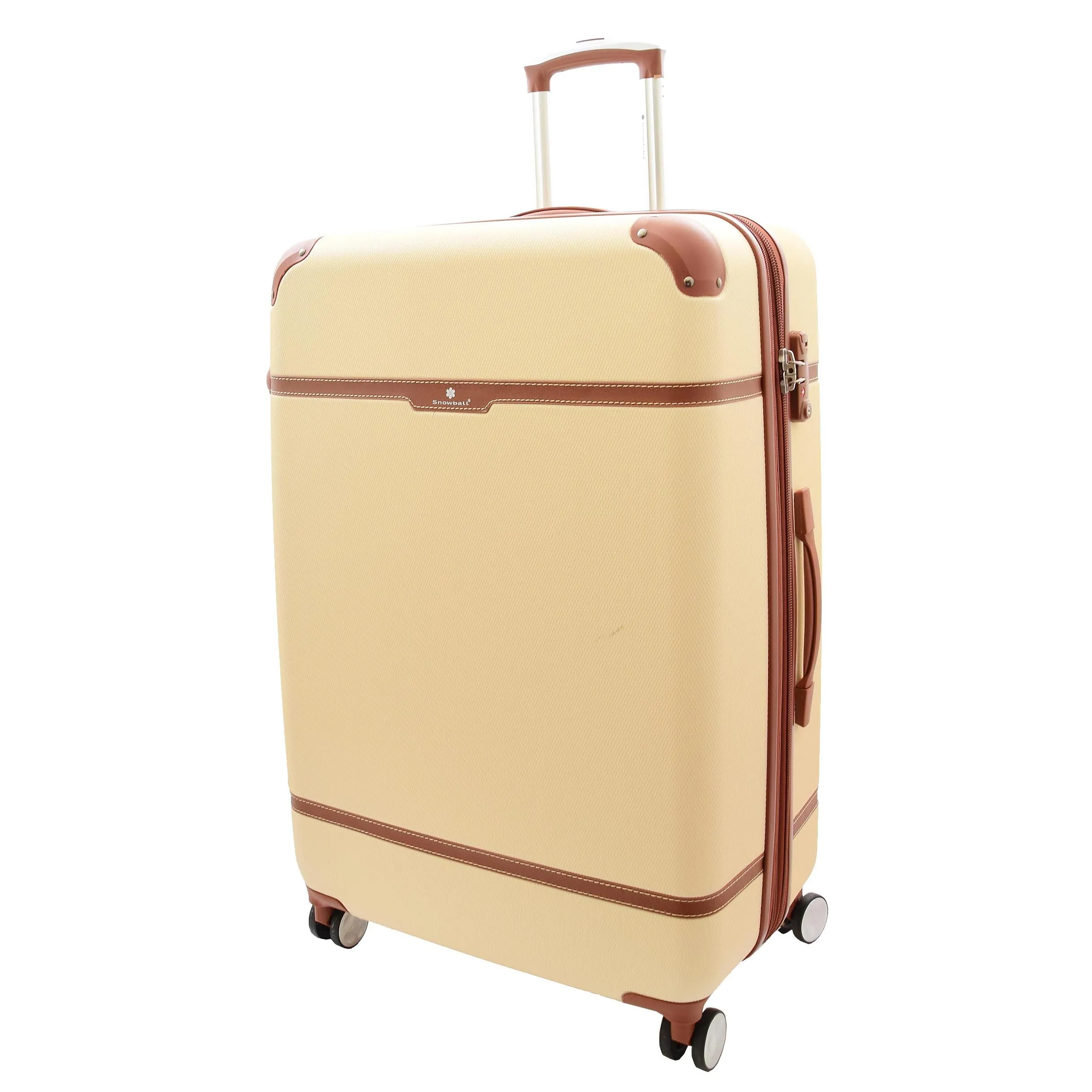 Hard Shell Retro Expandable Four Wheel Luggage Jupiter Milky