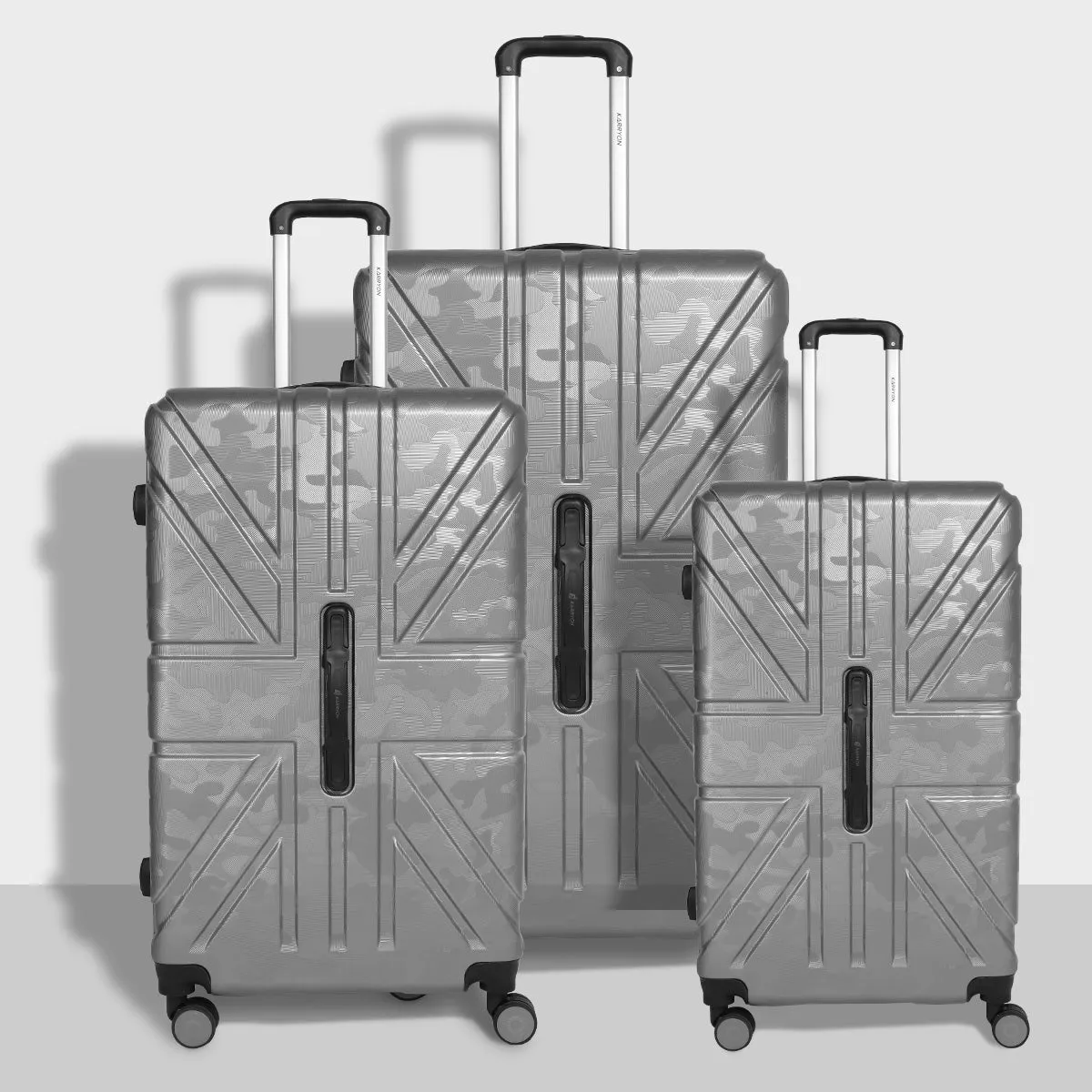 Karry-On Premium Camouflage 3-Piece Hard-Shell Luggage Set with 360° Spinner Wheels (30,26,20")