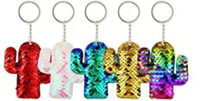 *Keychain - Cactus Flip Sequin