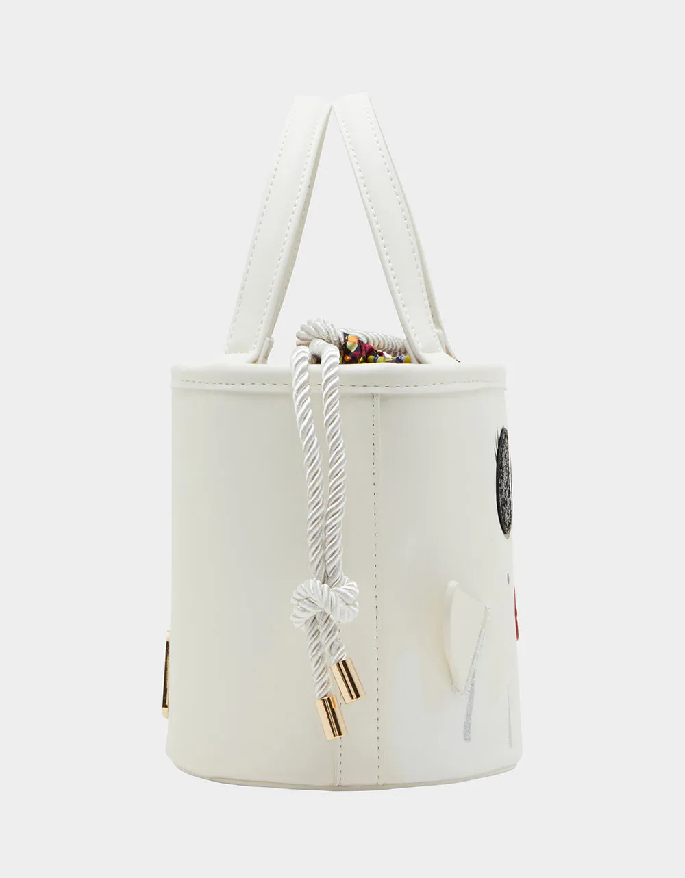 KITSCH GIMMIE CANDY GHOST BUCKET BAG WHITE