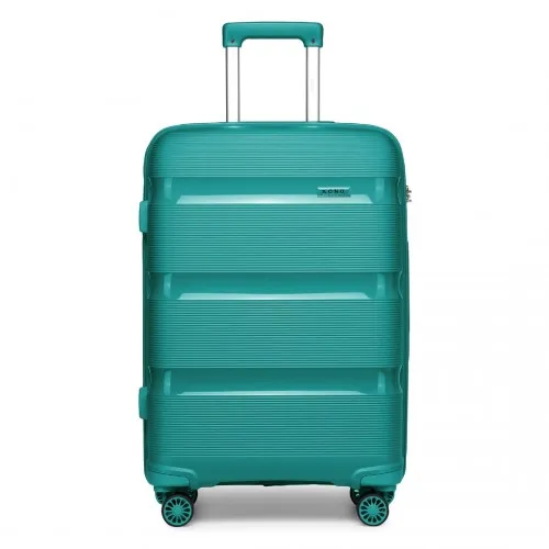 Kono 24 Inch Bright Hard Shell PP Suitcase - Classic Blue/Green Collection | Durable & Stylish Luggage