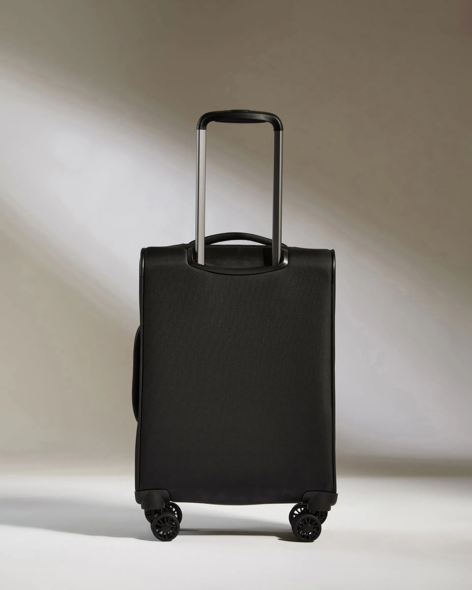 Lightest Cabin Suitcase in Black - Soft Stripe