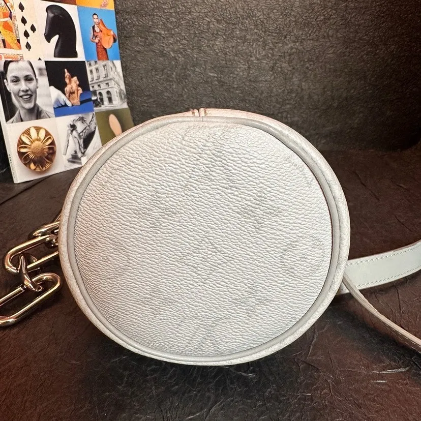 Louis Vuitton Chalk Nano White Bucket Bag Asian Exclusive Small