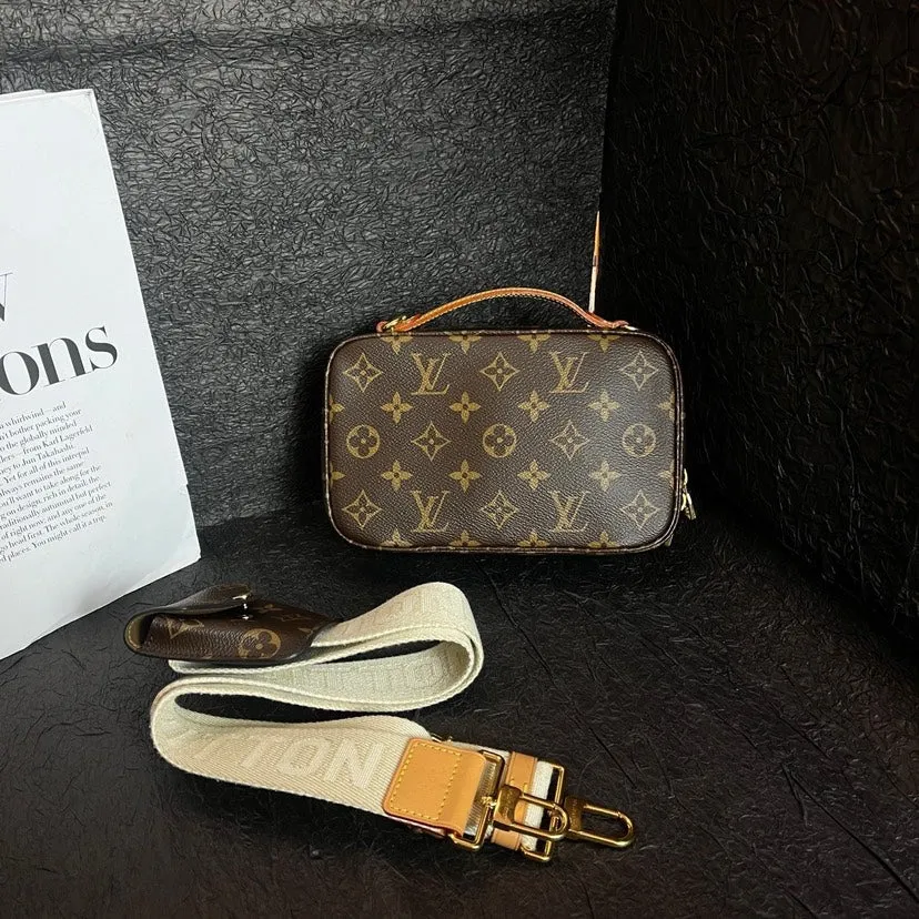 Louis Vuitton Monogram Brown Chip Version Satchel Bag 20cm