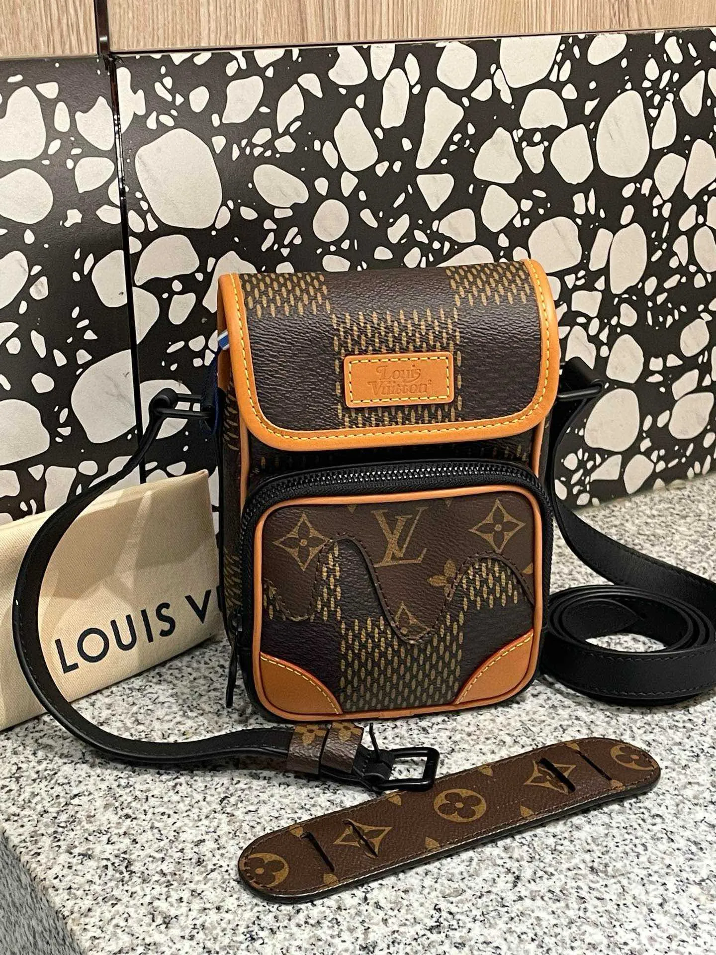 Louis Vuitton Nigo Monogram Brown Leather Camera Bag 2020 Collection