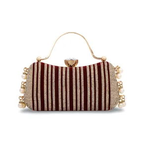 Maroon Bridal Clutch P15079