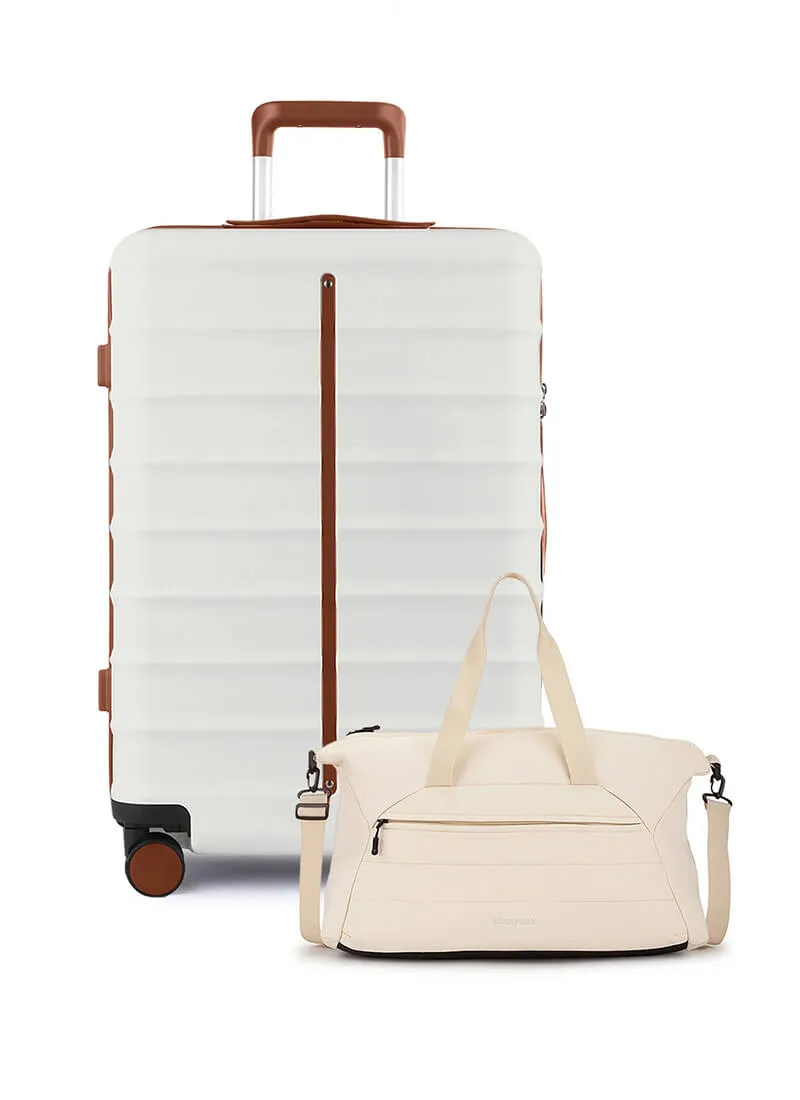 Odyssey & Float Duffle Combo | Sand White | Large Hard Luggage & Duffle