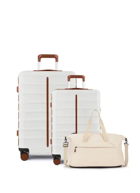 Odyssey Set of 2 & Float Duffle Combo | Sand White | Cabin Medium Hard Luggage & Duffle