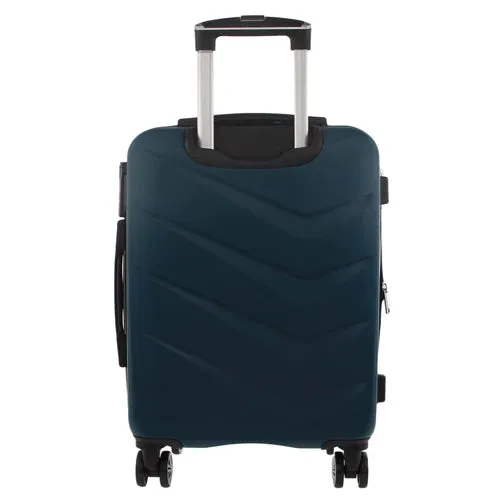 Pierre Cardin Hard Shell 4 Wheel Suitcase - Large - Teal - Expandable