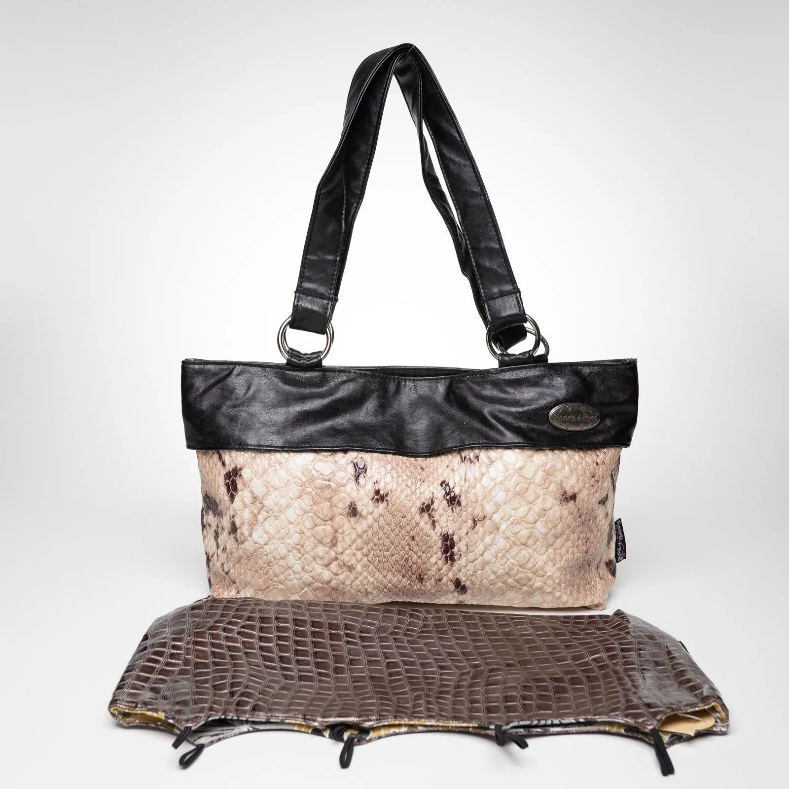 Reverse A Purse Black Luxe Wrap Collection - Diva, Saffron