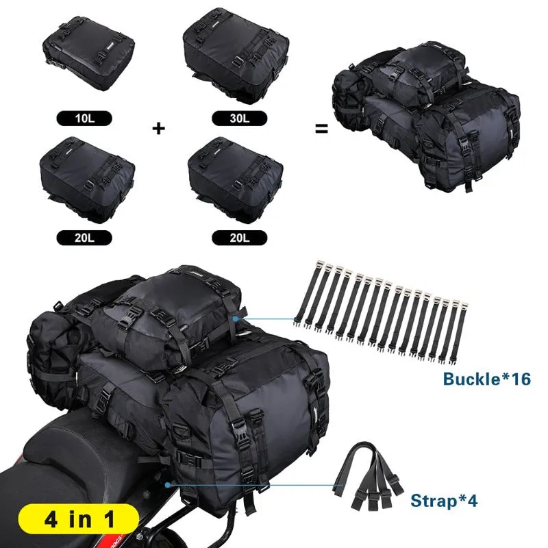 Rhinowalk Motorcycle Travel Luggage, Expandable motorcycle tail bag