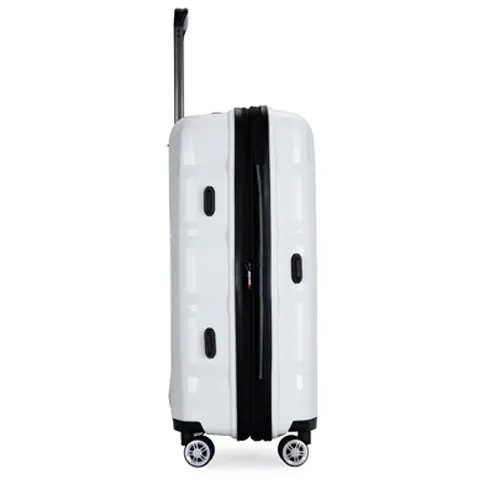 Richland Fashion Hand Luggage Lightweight PP Hard Shell Trolley Expandable Travel Suitcase with 4 Wheels - Medium 24"